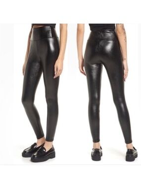 BP. Nordstrom Faux Imitation Leather Black Leggings Large